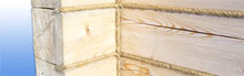 отделка брусового дома джутовой веревкой